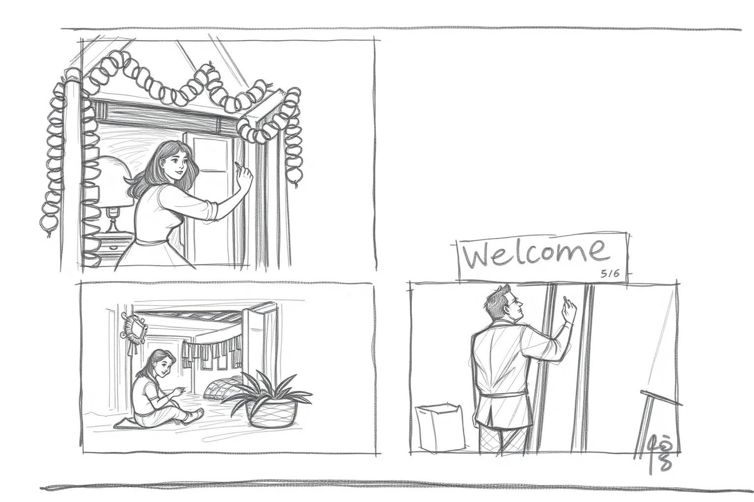 Storyboard panel 8 — EP 5 · SERIES OF SHOTS — MONTAGE